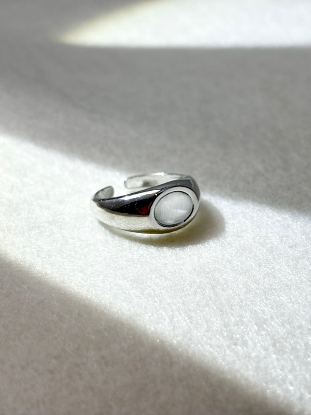 White Stone Ring
